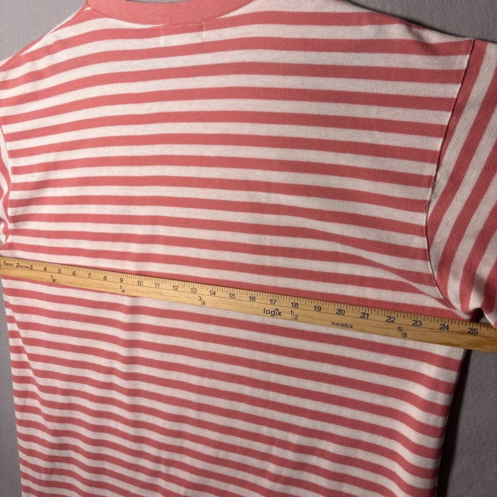 Vintage 80s Banana Republic Pocket T-Shirt Large (Fits XL) Pique Striped Blank